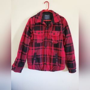 American Eagle Red & Black Plaid Quilted Jacket NWT – Size Small